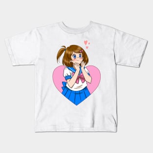 Just A Girl with Hearts Kids T-Shirt